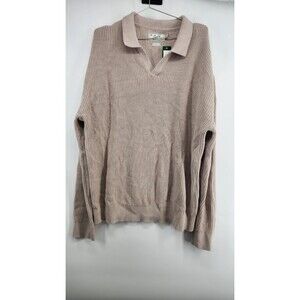Grayers Men's XL Beige Shaker Stitch Polo Sweater NWT 100%‎ Cotton